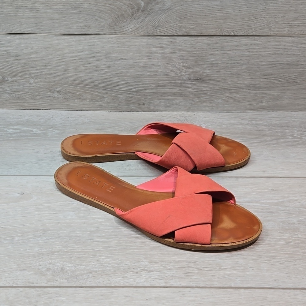 Anthropologie 1.State Women Travir Crisscross Leather Sandals Flats shoes 8.5M